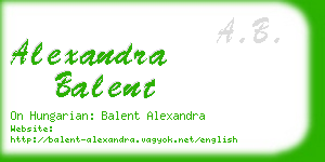 alexandra balent business card